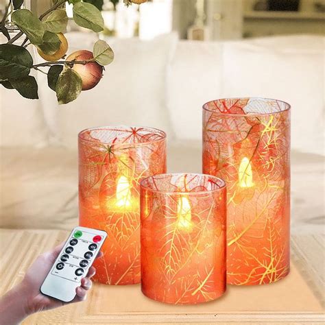 battery operated fall candles|led fall candles.